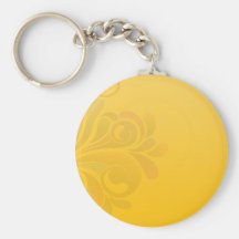 Regalo floral amarillo elegante de la tarjeta del  llavero personalizado