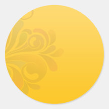 Regalo floral amarillo elegante de la tarjeta del  pegatinas redondas