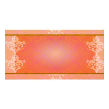 Regalo floral anaranjado elegante simple tarjeta fotografica personalizada