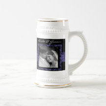 Regalo floral de la foto de Stein que se casa Tazas De Café