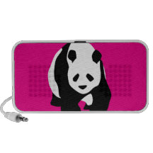 Regalo fucsia de la fauna del parque zoológico de  notebook altavoces