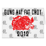 Regalo gordo 2012 de Choy del heno de Gung Tarjeton