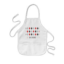 Regalo gris negro rojo de la cocina de Patten Delantales