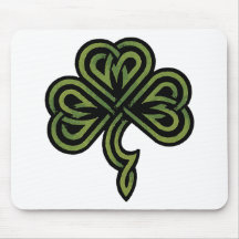Regalo irlandés del trébol alfombrilla de ratón