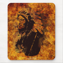 Regalo Mousepad del nativo americano del cacique d Tapete De Ratones