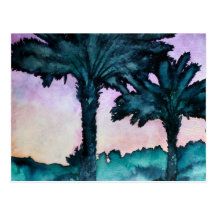 regalo tropical abstracto moderno del arte tarjeta postal
