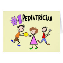 Regalos "# 1" del pediatra diseño de la gente del  tarjeta