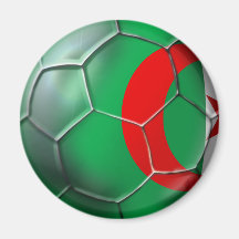 Regalos argelinos del balón de fútbol de la bander imanes de nevera