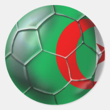 Regalos argelinos del balón de fútbol de la bander pegatina