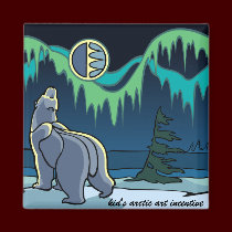 Regalos árticos del arte del oso polar del imán de imanes