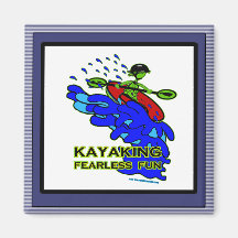Regalos audazes Kayaking de la diversión Imanes De Nevera