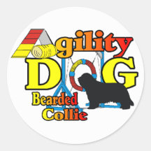 Regalos barbudos del collie de la agilidad etiqueta