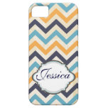 Regalos cones monograma personalizados del vintage iPhone 5 protectores