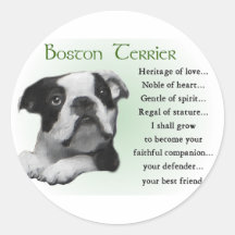Regalos de Boston Terrier Pegatina Redonda