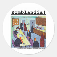 Regalos de Breakroom II del zombi Pegatina