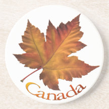 Regalos de Canadá de la hoja del otoño del recuerd Posavasos Para Bebidas