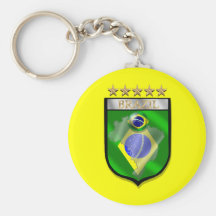 Regalos de cinco estrellas del escudo del futebol  llavero