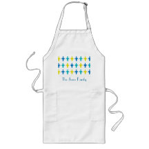 Regalos de la cocina del modelo del verde azul del delantales