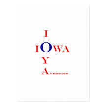 Regalos de la inauguración 2009 de IOWA IOYA Tarjeta Postal