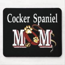 Regalos de la mamá del perro de cocker spaniel tapete de ratón