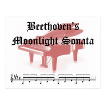 regalos de la sonata del claro de luna de los beet postales