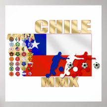 Regalos de las camisetas del fútbol de Chile y de  Poster
