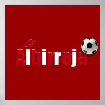 Regalos de los amantes del fútbol de Albirroja del Posters