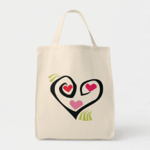 Regalos de los corazones del amor bolsas de mano