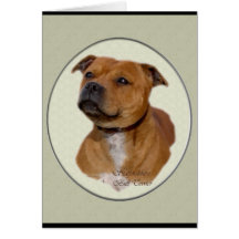 Regalos de Staffordshire bull terrier Tarjeta