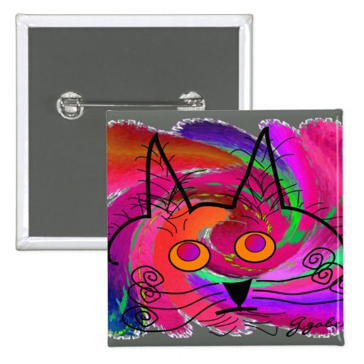 Regalos del arte abstracto de los amantes del gato pins