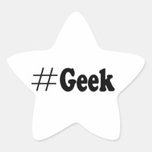 Regalos del arte del friki de Hashtag Calcomanías Forma De Estrella