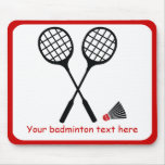 Regalos del bádminton, estafa y personalizado del  tapetes de ratones