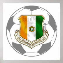 Regalos del balón de fútbol de Costa de Marfil del Poster