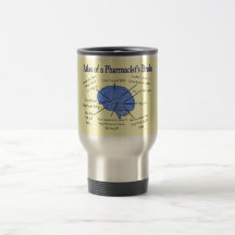 Regalos del cerebro del farmacéutico divertido taza