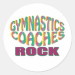Regalos del coche de la gimnasia etiquetas redondas