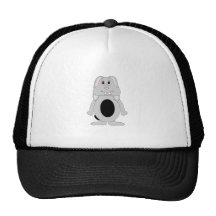 Regalos del dibujo animado lindo tes grises y negr gorro