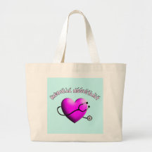 Regalos del diseño del CORAZÓN del ROSA del auxili Bolsa