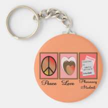 Regalos del estudiante de la farmacia del amor de  llaveros