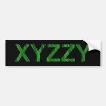 Regalos del friki de XYZZY Pegatina De Parachoque