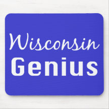 Regalos del genio de Wisconsin Tapete De Raton