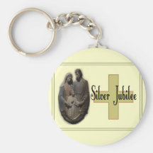 Regalos del jubileo de plata para las monjas llavero personalizado