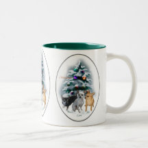 Regalos del navidad de la chihuahua taza de café