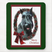Regalos del navidad del Schnauzer gigante Tapetes De Raton