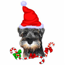 Regalos del navidad del Schnauzer miniatura Escultura Fotografica
