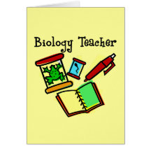 Regalos del profesor de biología tarjetas