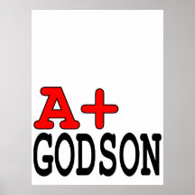 Regalos divertidos para los ahijados: A+ Ahijado Posters