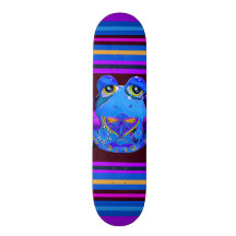 Regalos divertidos púrpuras azules de la rana colo patines 
