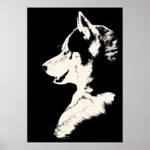 Regalos fornidos del Malamute del poster del arte 