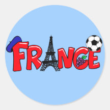 Regalos franceses de los fanáticos del fútbol de l pegatinas redondas