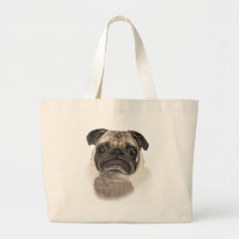 Regalos gruñones de Puggy Bolsas Lienzo